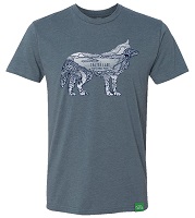 Wild Tribute T-Shirt Wolf Sketch
